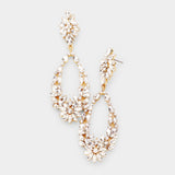 Spring Cluster crystal Evening Earrings_2 colors