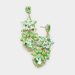 Elegant fancy crystal floral earring_10 colors