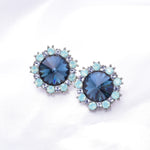 Classic Round Fancy Crystal Earring_3 colors