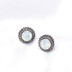 Classic Round Button Crystal Earring_9 colors