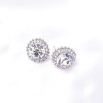 Classic Round Button Crystal Earring_9 colors