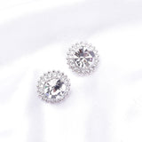 Classic Round Button Crystal Earring_9 colors