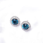 Classic Round Button Crystal Earring_9 colors