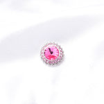 Classic Round Button Crystal Earring_9 colors