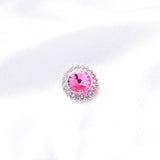 Classic Round Button Crystal Earring_9 colors