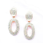 Oval open pave crystal earring_6 colors