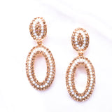 Oval open pave crystal earring_6 colors