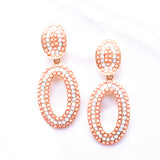 Oval open pave crystal earring_6 colors
