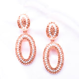 Oval open pave crystal earring_6 colors