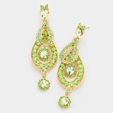 Victorian Crystal dangle evening earring_8 colors