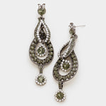 Victorian Crystal dangle evening earring_8 colors