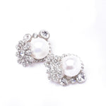 Classic Fresh water Pearl & Flower Crystal Earring_4 colors