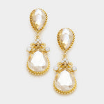 Charming Tear drop up and down Fancy Crystal Earring_5 colors