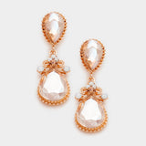 Charming Tear drop up and down Fancy Crystal Earring_5 colors