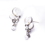 Victorian Natural Fresh Pearl & Crystal Earring_2 colors