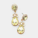 Crystal tear drop charming earring_9 colors