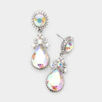 Crystal tear drop charming earring_9 colors