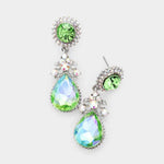 Crystal tear drop charming earring_9 colors