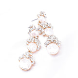 Fresh Water Pearl & Crystal Cascading Bubble Earring_3 colors