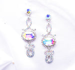 Charming Crystal Oval Dangle Earring_2 colors