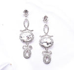 Charming Crystal Oval Dangle Earring_2 colors