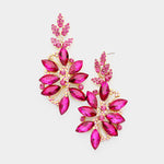 Fancy Crystal Petal Drop Earring_8 colors