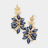 Fancy Crystal Petal Drop Earring_8 colors