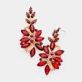 Fancy Crystal Petal Drop Earring_8 colors