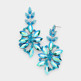 Fancy Crystal Petal Drop Earring_8 colors