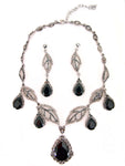 Elegant filigree fancy crystal Necklace_3 colors