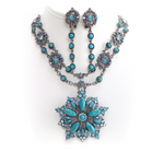 Classical Flower marquise Crystal long Necklace_7 colors