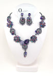 Elegant Classical crystal leaf Necklace_4 colors