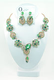 Elegant Classical crystal leaf Necklace_4 colors