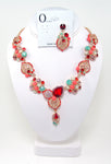 Elegant Classical crystal leaf Necklace_4 colors