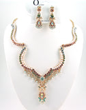 Elegant Victorian crystal Necklace_2 colors