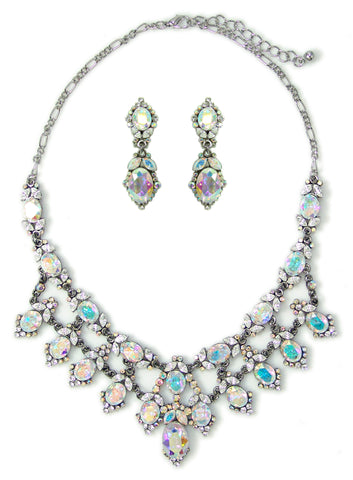 Victorian fancy crystal Necklace_6 colors