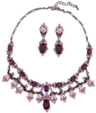 Victorian fancy crystal Necklace_6 colors
