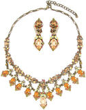 Victorian fancy crystal Necklace_6 colors