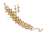 Elegant leaf crystal choker Necklace_3 colors