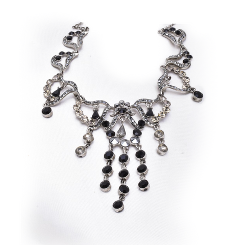 Vintage crystal Necklace_3 colors