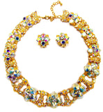 Classical antique Crystal Choker Necklace_5 colors