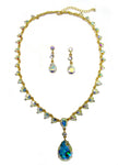 Elegant tear drop fancy Crystal Necklace_2 colors