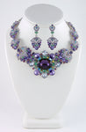 Elegant oval fancy crystal Necklace_3 colors