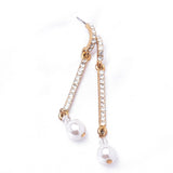 Charming Fresh Pearl & Crystal long Earring_3 colors