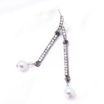 Charming Fresh Pearl & Crystal long Earring_3 colors