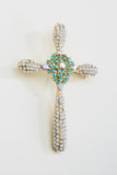 CROSS CRYSTAL BROOCH_8 colors