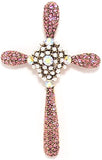 CROSS CRYSTAL BROOCH_8 colors