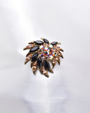 ELEGANT FLOWER MARQUISE SHAPE CRYSTAL BROOCH_6 colors