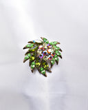 ELEGANT FLOWER MARQUISE SHAPE CRYSTAL BROOCH_6 colors