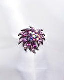 ELEGANT FLOWER MARQUISE SHAPE CRYSTAL BROOCH_6 colors